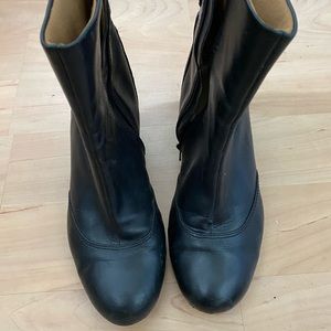 1910s style ankle leather boots black 8.5 cosplay